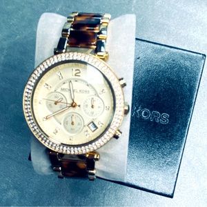 Michael Kors Women’s Parker Gold Tortoise Watch MK5688